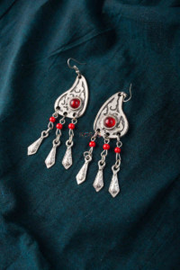 Image for Kessa Kpe24 Turkish Red Multi Stone Tribal Earrings 1 Featured