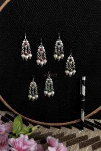 Image for Kessa Kpe31 Turkish Circular Multi Stone Earrings