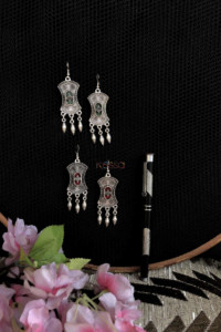 Image for Kessa Kpe57 Kazaki Tribal Boho Earrings