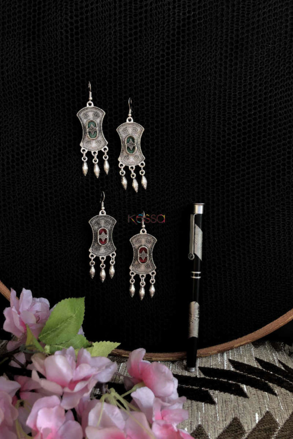 Image for Kessa Kpe57 Kazaki Tribal Boho Earrings