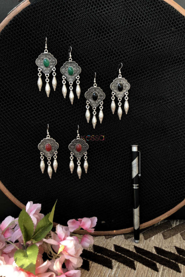 Image for Kessa Kpe64 Turkish Tribal Boho Earrings