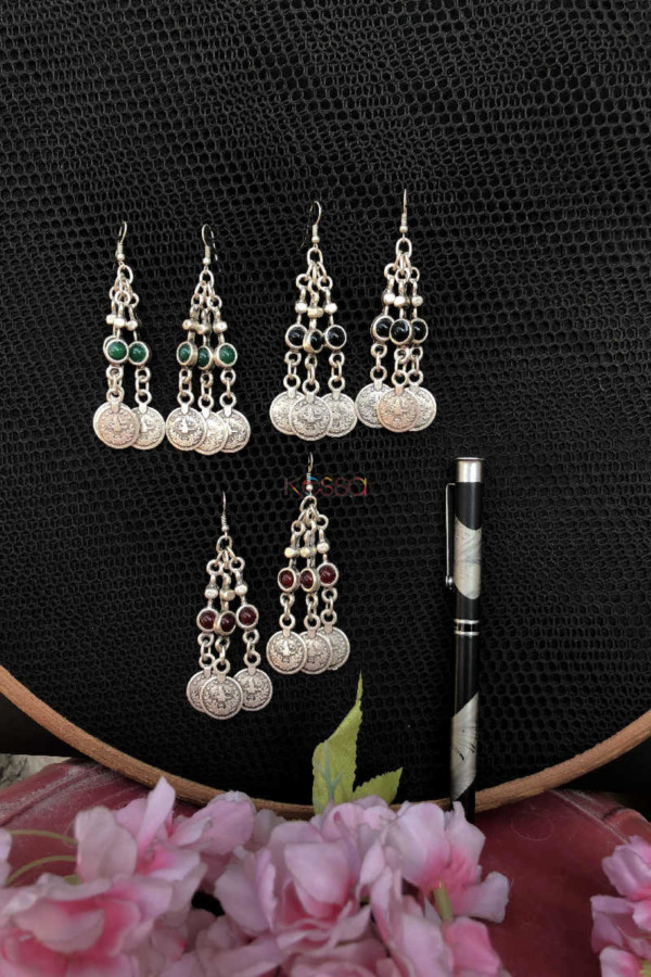 Image for Kessa Kpe72 Turkish Tribal Boho Earrings