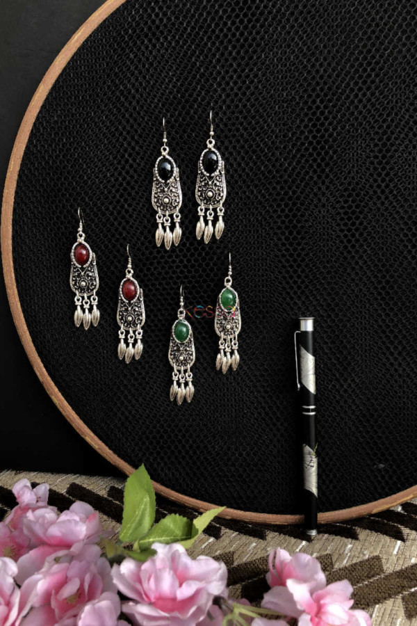 Image for Kessa Kpe73 Turkish Stone Tribal Boho Earrings