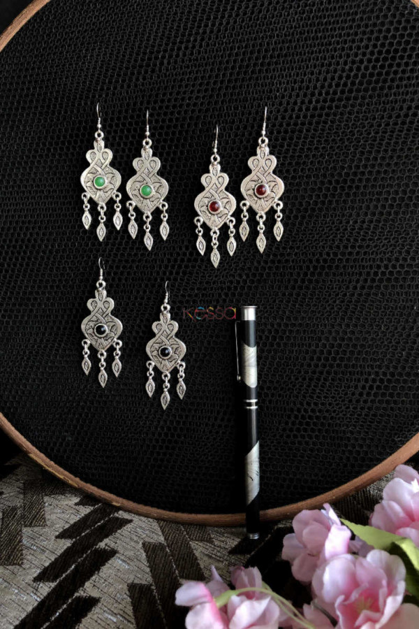Image for Kessa Kpe75 Turkish Stone Tribal Boho Earrings