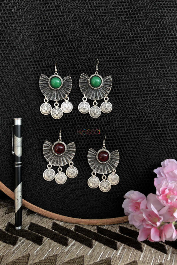 Image for Kessa Kpe77 Turkish Tribal Boho Earrings