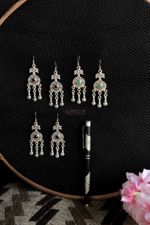 Image for Kessa Kpe90 Turkish Circular Tribal Boho Coin Earrings