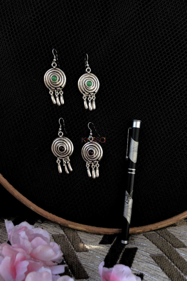 Image for Kessa Kpe99 Turkish Circular Tribal Boho Earrings