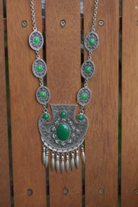 Image for Kessa Kpn118 Turkish Green Multi Stone Necklace Featured