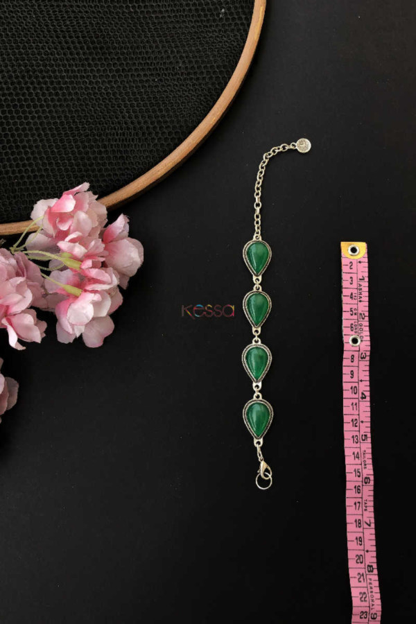 Image for Kph12 Turkish Green Multi Stone Drop Bracelet