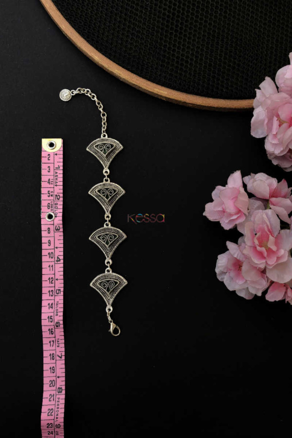 Image for Kph18 Kazaki Black Multi Stone Chain Bracelet