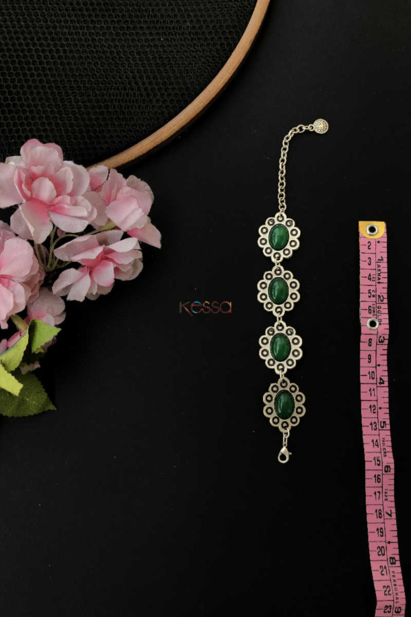 Image for Kph21 Turkish Green Multi Stone Tribal Bracelet