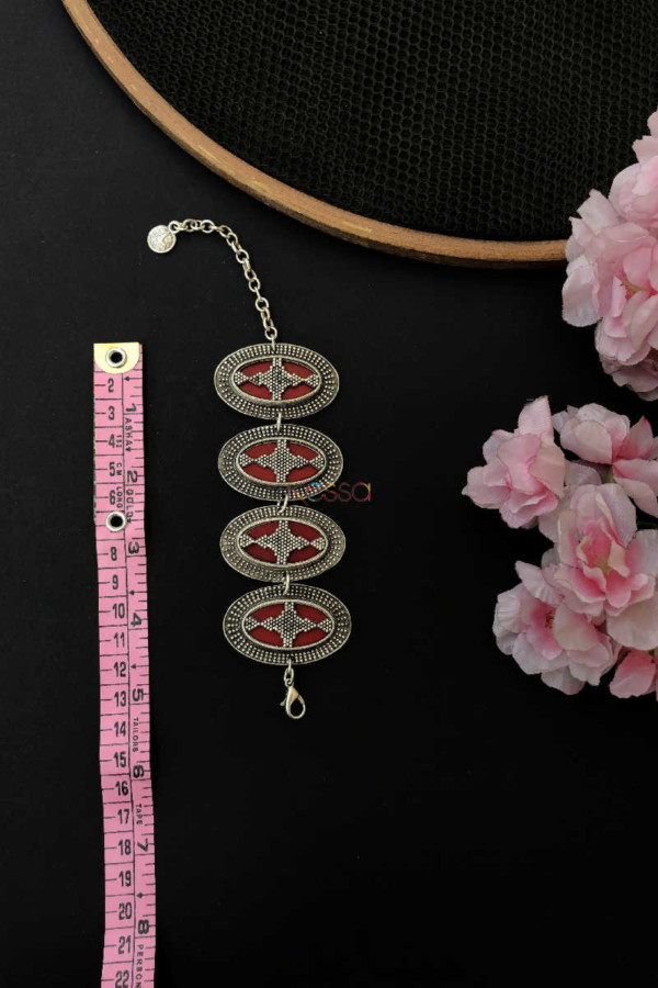 Image for Kph37 Kazaki Red Multi Stone Oval Bracelet