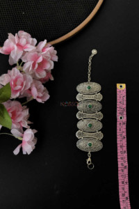 Image for Kph45 Turkish Multi Shape Green Multi Stone Tribal Bracelet