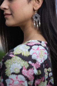 Image for Kessa De60 Gulzaar Cotton Straight Fit Kurta Earring