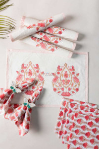 Image for Kessa Ktm08 Sweet Pink Mat Set With Napkins 1