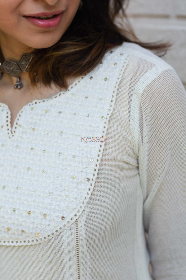 Image for Kessa Ws659 Kafoori Shifli Dress With Voile Inner 1 Closeup 1