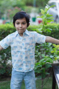 Image for Kessa Dek13 Mughal Elephant Print Boy Shirt 1 Look 1