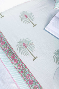 Image for Kessa Kab01 Geyser Tree Print Bed Cover Closeup