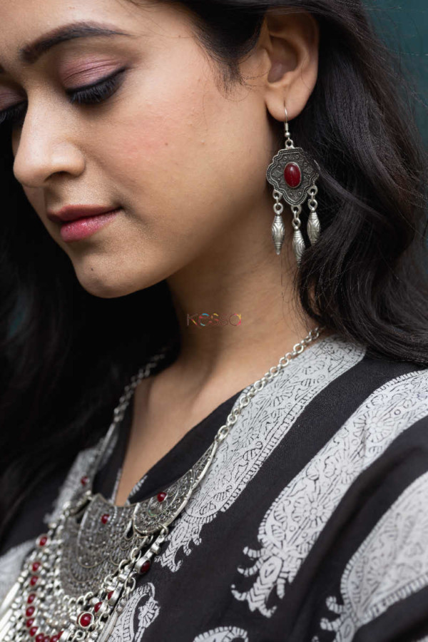 Image for Kessa Kpe64 Turkish Tribal Boho Earrings 1