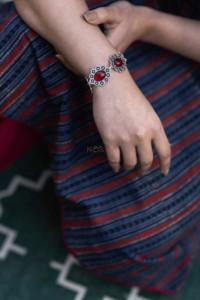 Image for Kessa Kph20 Turkish Red Multi Stone Tribal Bracelet 2