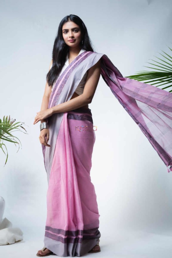 Image for Kessa Kuss06 Nalini Handwoven Cotton Saree Front
