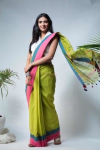 Image for Kessa Kuss07 Aranyani Handwoven Cotton Saree Featured