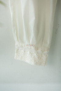 Image for Kessa Sap04 Muslin Cotton Crotia Lace Salwar Off White Bottom