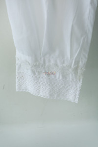 Image for Kessa Sap04 Muslin Cotton Crotia Lace Salwar White Bottom