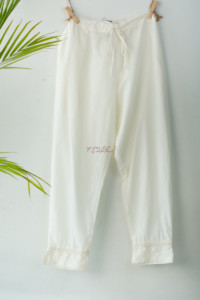 Image for Kessa Sap05 Muslin Cotton Printex Pants Off White Featured