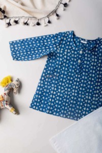 Image for Kessa Vck03 Blue And White Kids Jammies Set Top