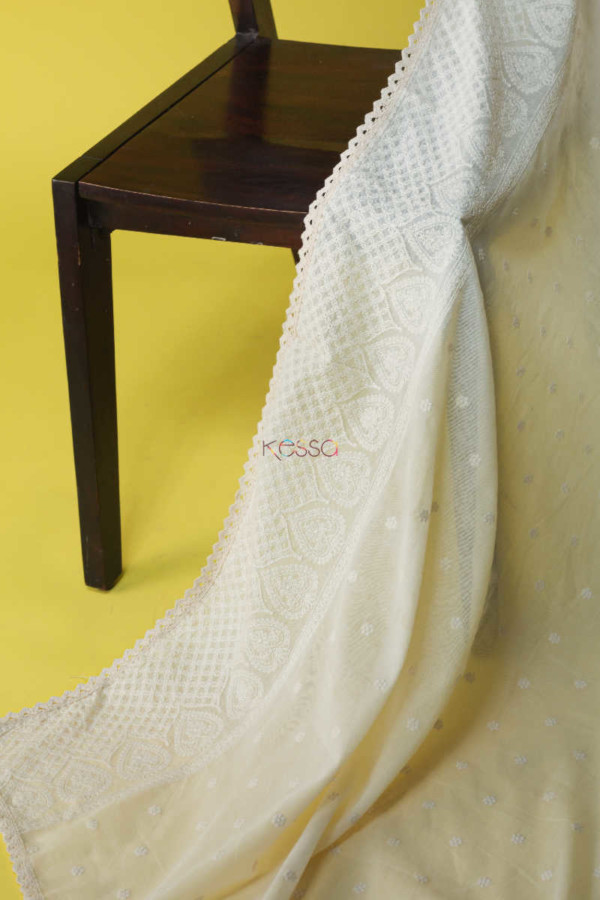 Image for Kessa Ws665 Chandrika Dobby Cotton Set With Embroidered Dupatta Dupatta
