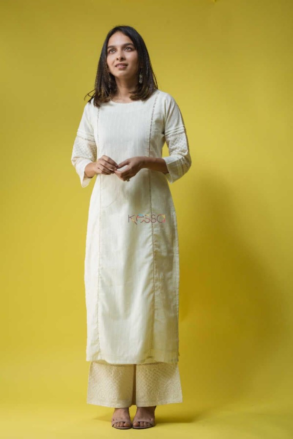 Image for Kessa Ws665 Chandrika Dobby Cotton Set With Embroidered Dupatta Kurta