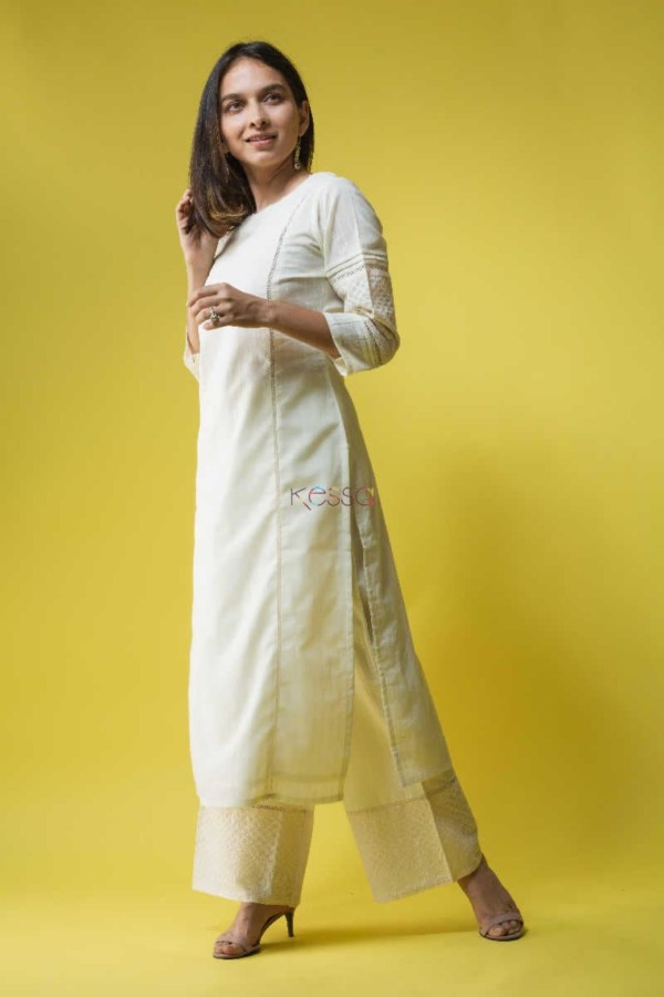 Image for Kessa Ws665 Chandrika Dobby Cotton Set With Embroidered Dupatta Side