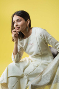 Image for Kessa Ws665 Chandrika Dobby Cotton Set With Embroidered Dupatta Sitting