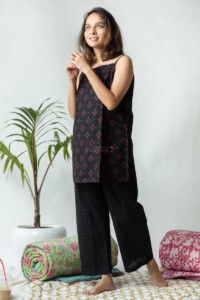 Image for Kessa De64 Lavanya Cotton Kurta Pajama Set Side