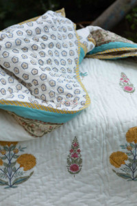 Image for Kessa Kaq119 Chenin Yellow Double Bed Quilt Look