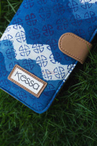 Image for Kessa Pia04 Matisse Blue Musafir Matisse Blue Passport Organizer Closeup