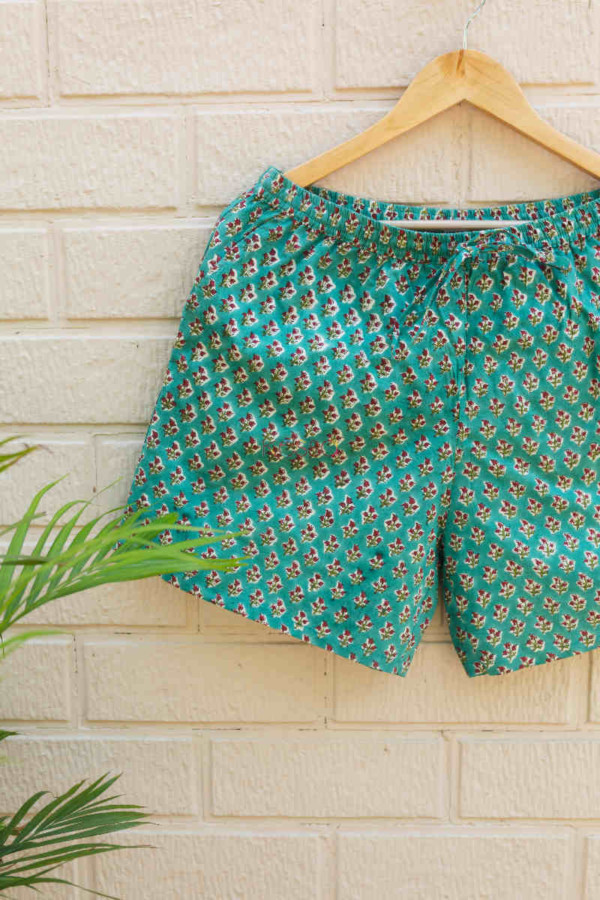 Image for Kessa Wsrs01 Eastern Blue Printed Shorts Look