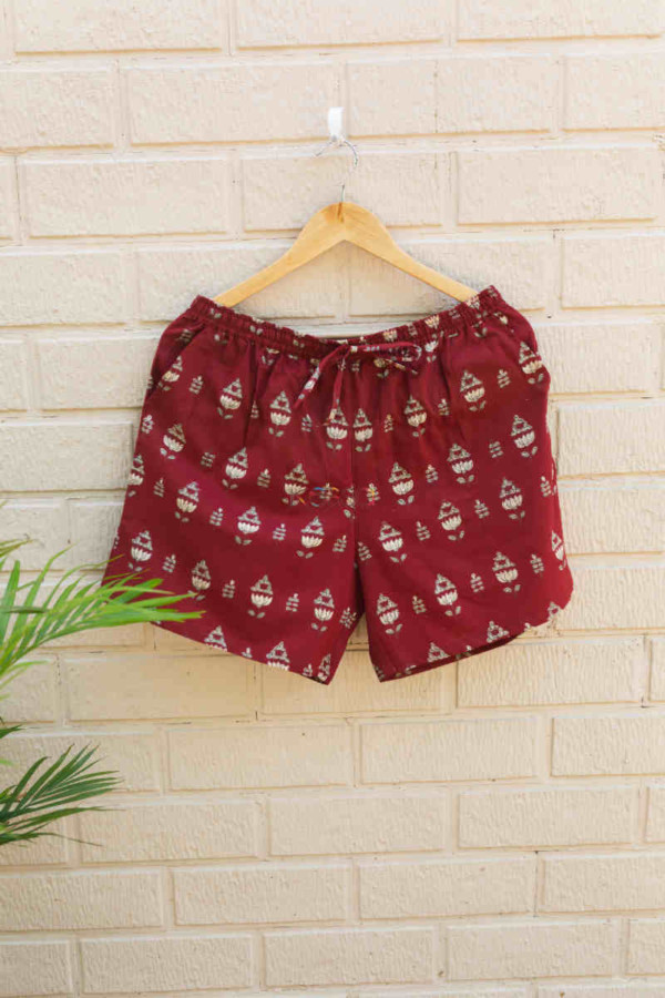 Image for Kessa Wsrs02 Persian Plum Printed Shorts Featured