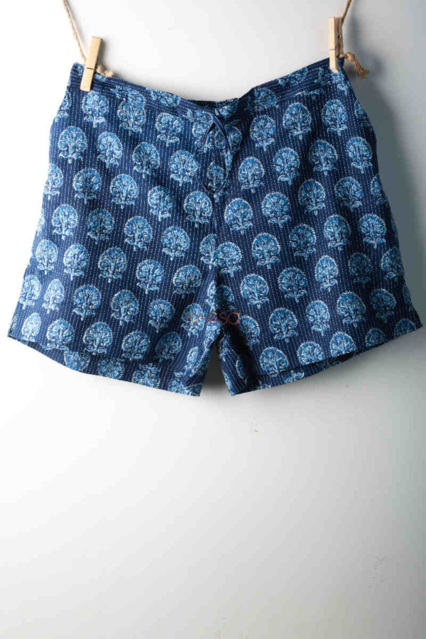 Image for Kessa Des01 Blue Zodiac Printed Shorts Featured