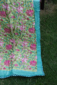 Image for Kessa Kaq124 Olivine Green Single Bed Quilt Front
