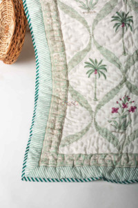 Image for Kessa Kaq133 Sea Mist Green Single Bed Quilt Look 1