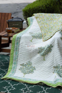 Image for Kessa Kaq137 Mystic White Double Bed Quilt Look