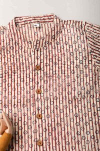 Image for Kessa Wsrk29 Pink Stripe Toddler Shirt 1 Closeup