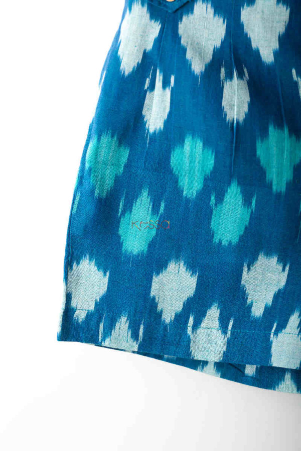 Image for Kessa Wss06 Regal Blue Printed Shorts Closeup