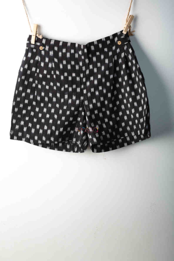 Image for Kessa Wss07 Black And White Printed Shorts Featured
