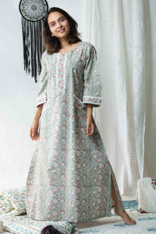 Image for Kessa De79 Hayaat Night Gown With Lace Detailing Featured