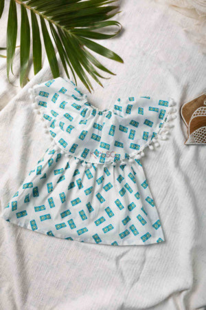 Image for Kessa Dek33 Misba Frock With Pompoms Featured