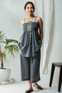 Image for Kessa Kcb08 Badra Co Ord Set With Bagh Print Front