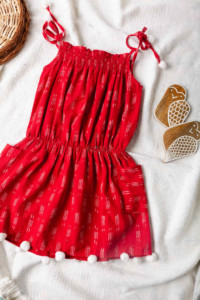 Image for Kessa Kkk39 Red Ikat Kids Dress Featured